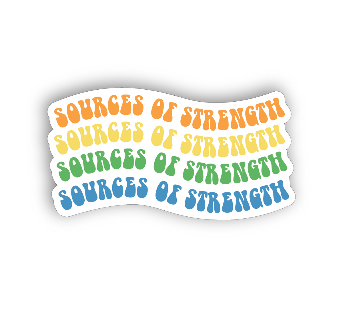 Sources Image Sticker Sources of Strength Retro Sticker (100 per pack)