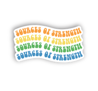 Sources of Strength Retro Sticker (100 per pack)