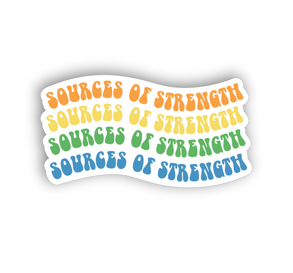 Sources of Strength Retro Sticker (100 per pack)