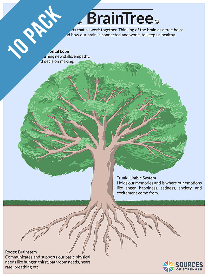 Brain Tree Blue Color Brain Tree Posters - English – Sources of Strength